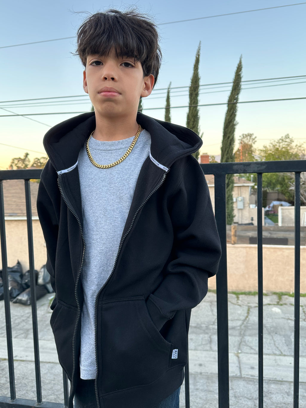 Youth Pro Club Zip Up Hoodie