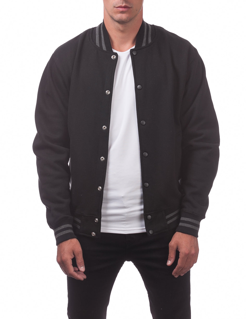 Pro Club Varsity Jacket - Black