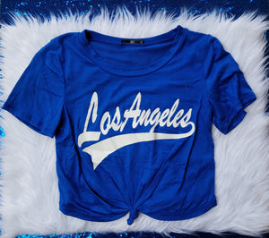 Los Angeles Crop Top - Dodger Blue – LA Vibin