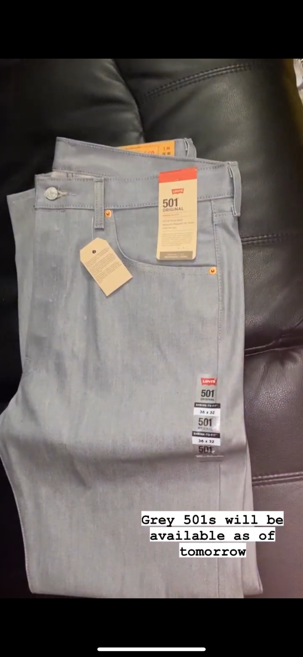 Levis 501 Shrink to Fit - Grey